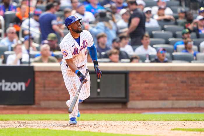 New York Mets outfielder Starling Marte blasted a go-head two-run home run against the Cleveland Guardians.